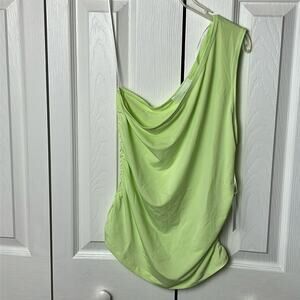 Six Fifty One Shoulder Ruched Dress Shirt Large